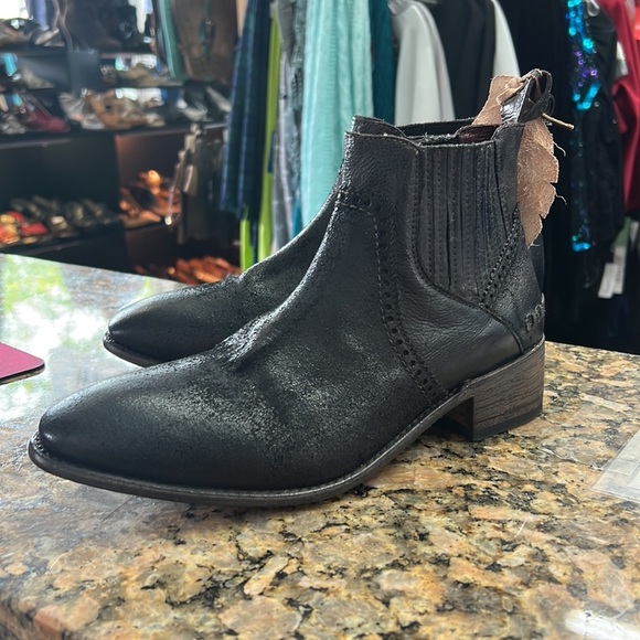 NWT Bed Stu Ellice Leather Chelsea Ankle Boot BLACK RUST F328008 size 10 - Picture 2 of 6